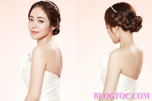 Beautiful bridal hairstyle for her round face is the most popular today 5
