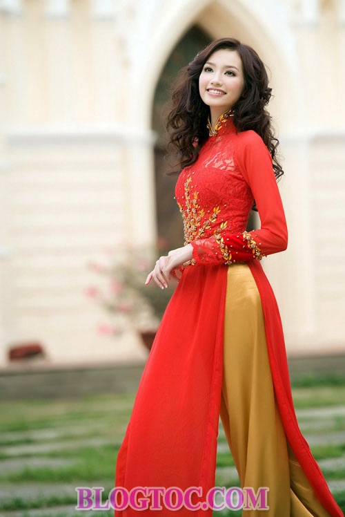 Beautiful hairstyles suitable for the wedding photo ao dai for your reference 2
