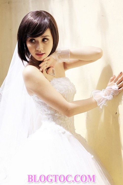 The bride's short hairstyles are extremely pretty and lovely in 2015 15