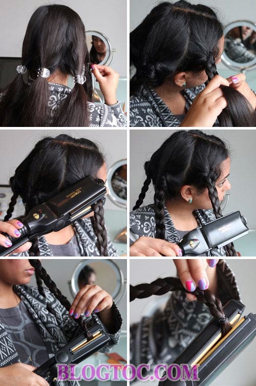 Instructions on how to create a beautiful simple wavy curl with a straightener 1