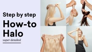 how to put in halo hair extensions